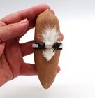 SW Taos Style Bear Fetish Spirit Line Micaceous Clay Mixed Media  4.25" L  PM13 — photo 2