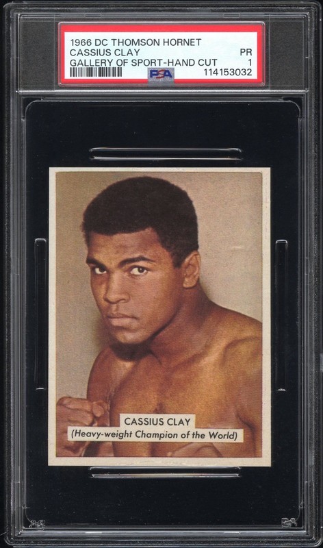 MUHAMMAD ALI CASSIUS CLAY 1966 DC THOMSON HORNET GALLERY OF SPORT PSA 1 POP 2