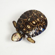 Vintage 1950s ND Tin Lithograph Turtle Toy Friction Rolling Nakamura Japan