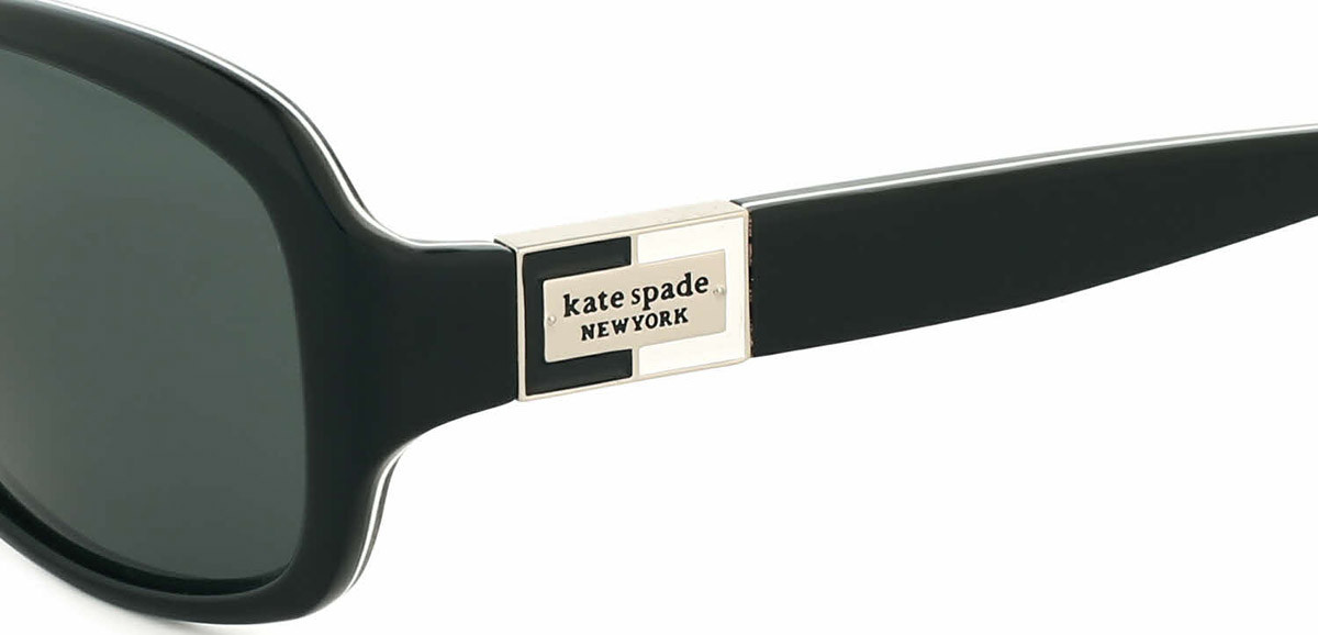 Kate Spade Sunglasses in Black and Glittery Silver Kate Spade KateLee Black Silver Glitter Oversize – Eyedictive main image 2