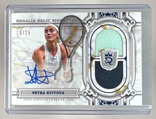 PETRA KVITOVA 2024 Topps Royalty Tennis Regalia Relic Dual AUTO BLUE #d 25/25