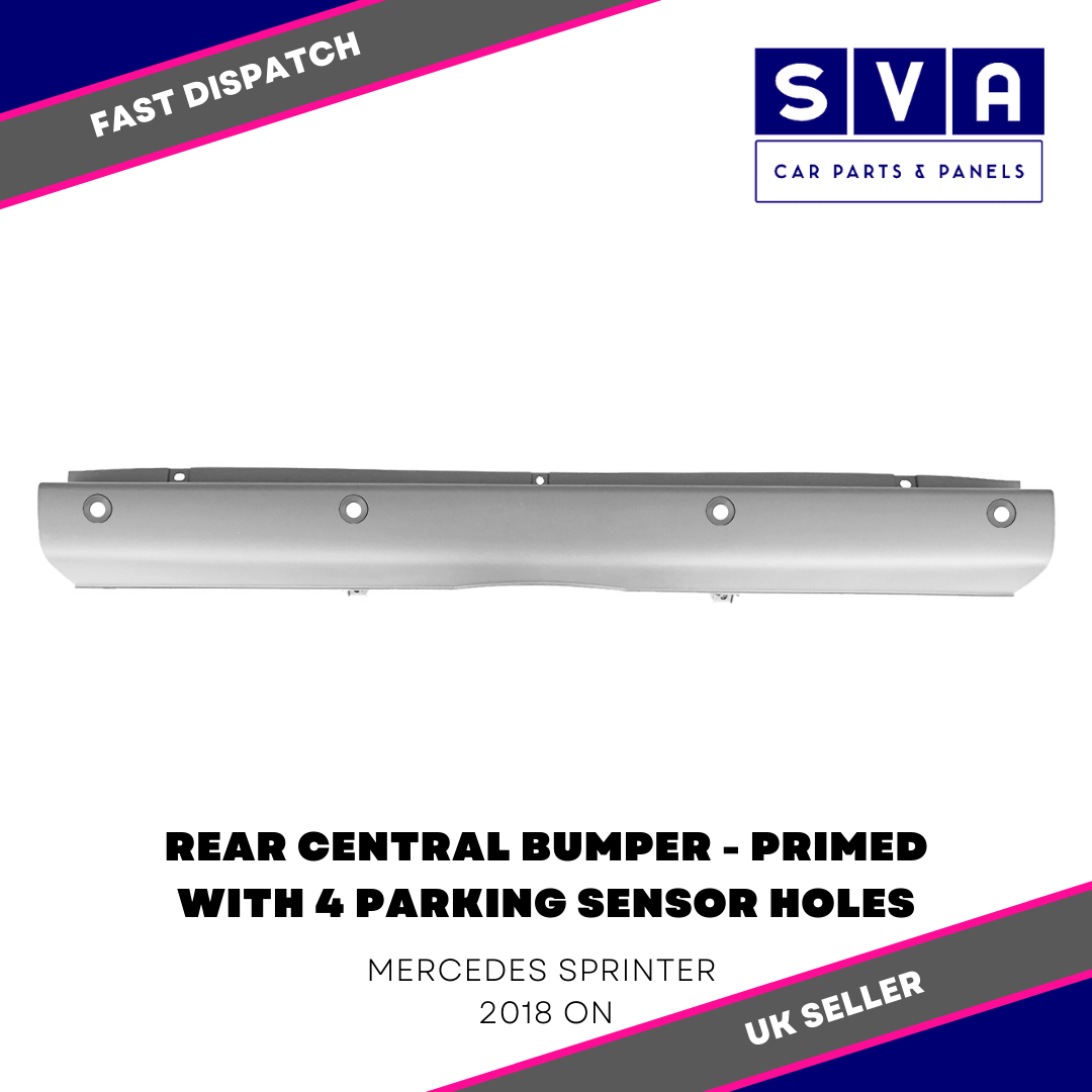 Mercedes Sprinter 2018> Rear Bumper Centre Primed + Parking Insurance Approved