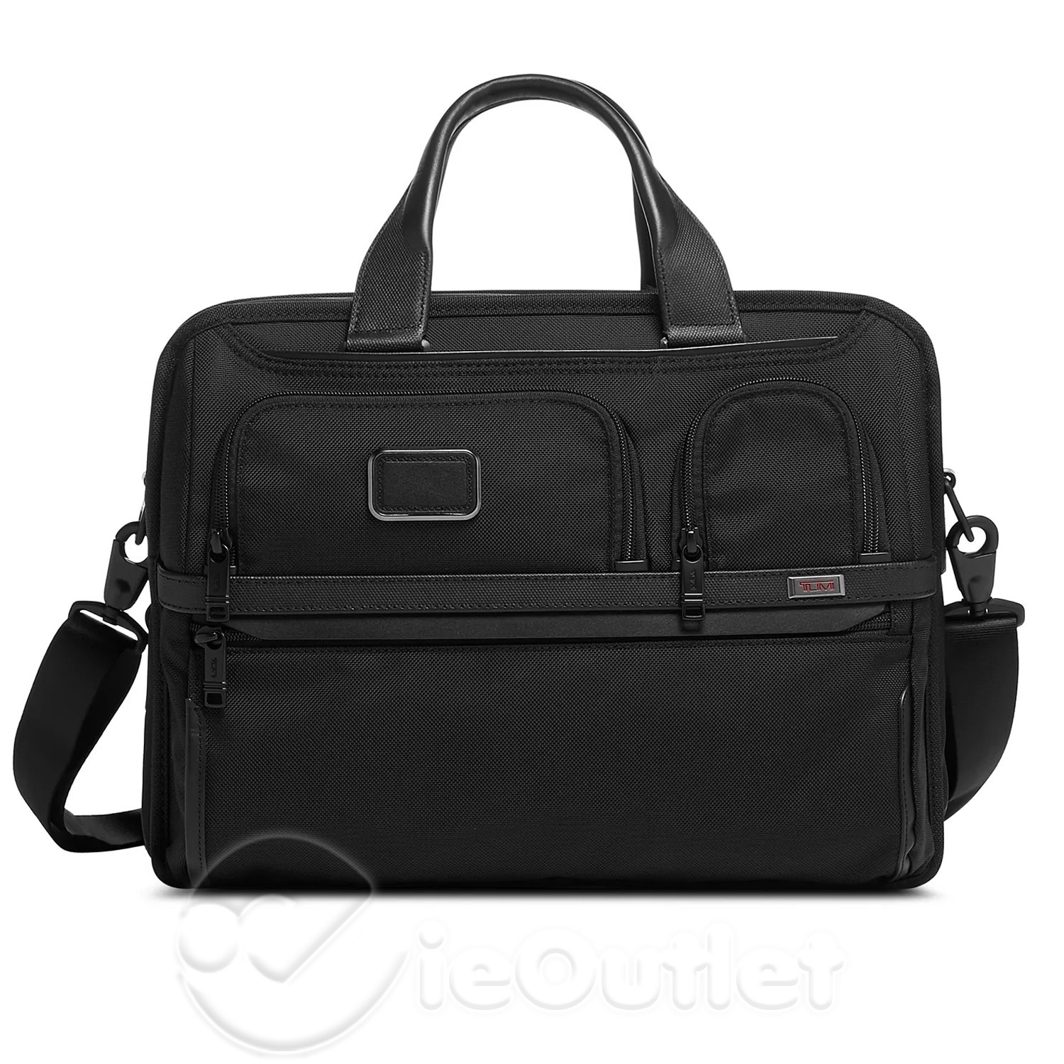 NEW TUMI ALPHA 3 Black Ballistic Expandable Organizer Laptop Brief Messenger Bag