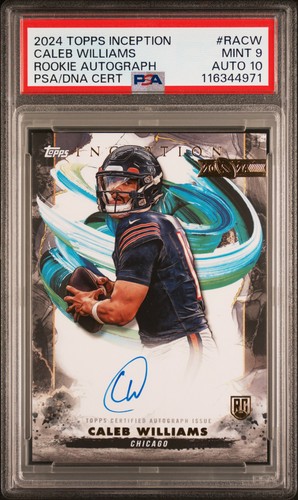 2024 TOPPS INCEPTION ROOKIE AUTOS #RACW CALEB WILLIAMS PSA 9 AUTO 10