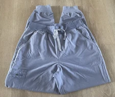 FIGS TECHNICAL COLLECTION HIGH ZAMORA LARGE / TALL JOGGER PANTS SCRUB GRAY BLUE