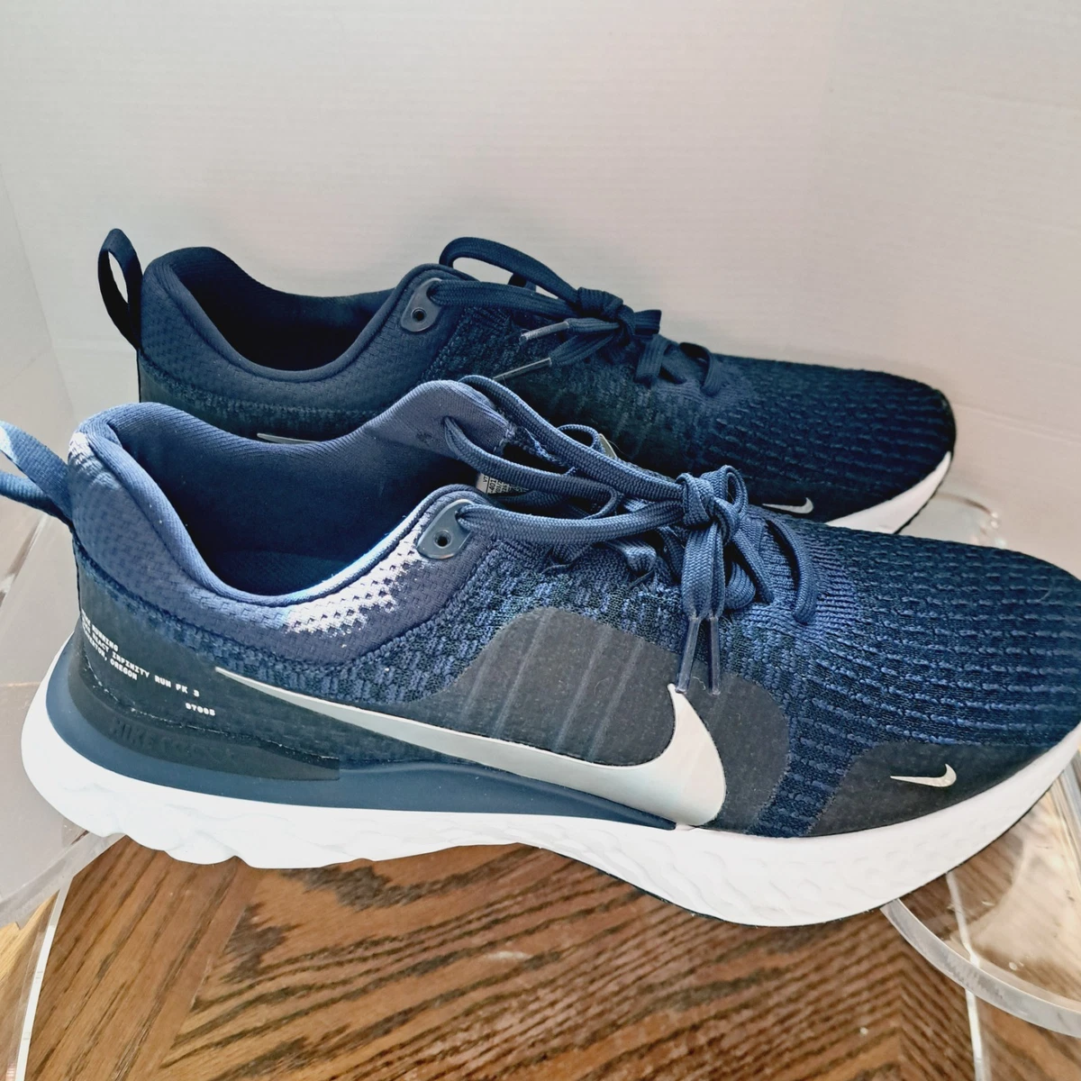 Nike React Infinity Run Flyknit 3 College Navy Metallic Silver for