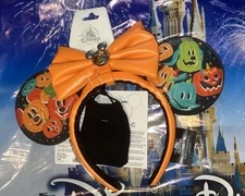2025 Disney Parks Vacation Club DVC Light Up Halloween Headband Ears NEW