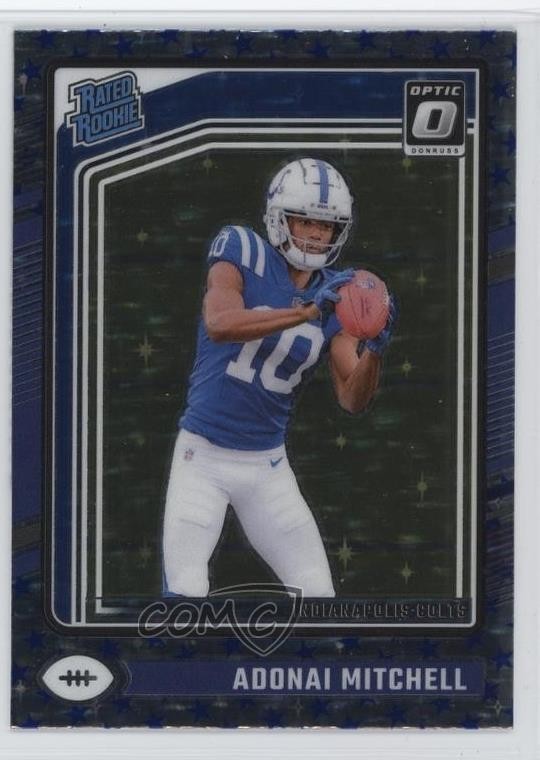 2024 Panini Donruss Optic Rated Rookie Stars Prizm Adonai Mitchell #203 0t6o