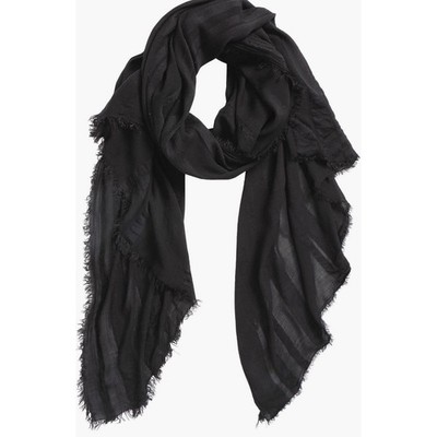 Nordstrom Sheer Stripe Pareo Wrap Black NWT