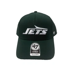 47 Brand MVP Adjustable Hat New York Jets Forest Green Structured Cap