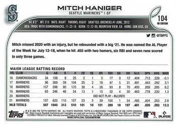 Mitch Haniger 2022 Topps UK Edition #104 Seattle Mariners - Image 2 of 2