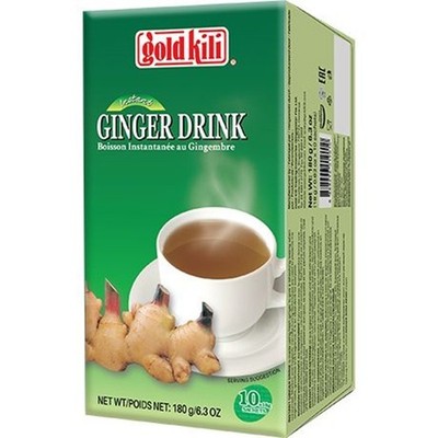 GOLD KILI Instant Ingwergetränk [180g (10x18g)] | Instant Ginger Drink