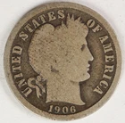 1906 O Barber Dime