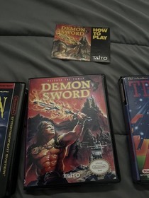 4 NES Plastic cases & Legend Of Kage & Demon Sword Manuals
