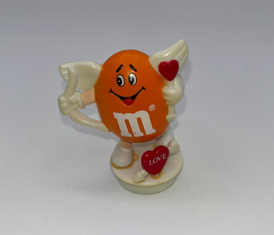 Vintage M&M Valentine Day Orange Cupid Bow & Arrow Love Cake Topper  cupcake OMG