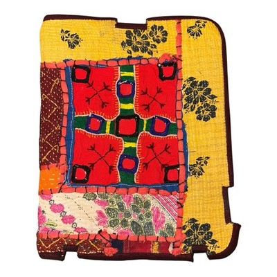 Kantha Vibrant iPad/Tablet Cover Unique Individual Recycled Sari India
