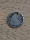 1840-O Seated Liberty Half Dime Silver (Holed)