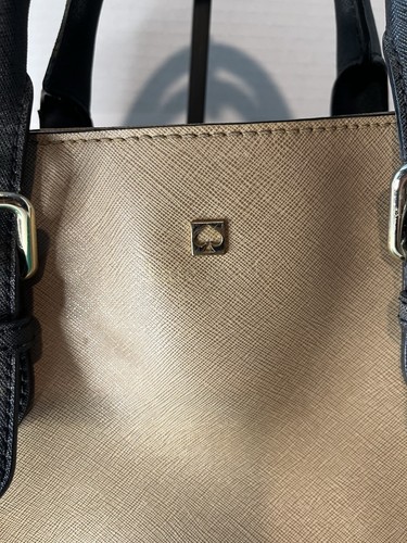 KATE SPADE BROWN HANDBAG PURSE TOTE SHOULDER BAG. Loose Threading Right Corner - Picture 2 of 5