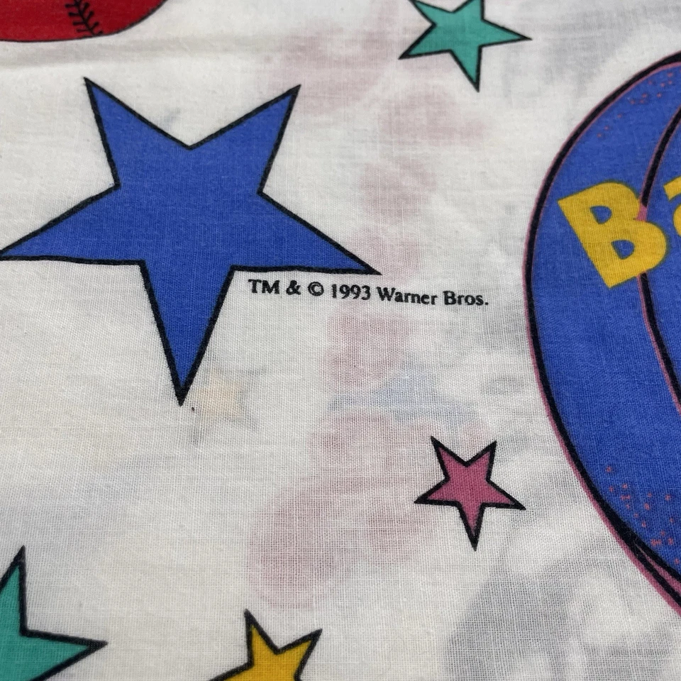 De Colección Bugs Bunny Looney Tunes Warner Bros. 1993 TELA DEPORTIVA Cortina 44 "X 56" Foto 3 de 4