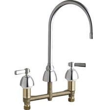 Chicago Faucets 201-AGN8AE35ABCP Deck-Mounted Manual Sink Faucet