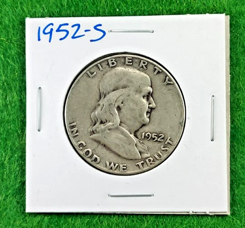 1952-S Franklin Half Dollar 90% Silver  Get It Now Before It Goes Up or Pay More