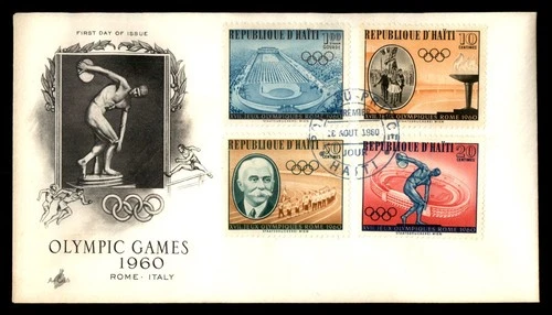 Mayfairstamps Haiti FDC 1960 Olympic games in Rome Italy art craft First Day Cov