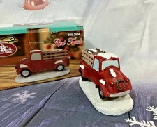 New FG SQUARE Red Truck Christmas Holiday Village Accessory