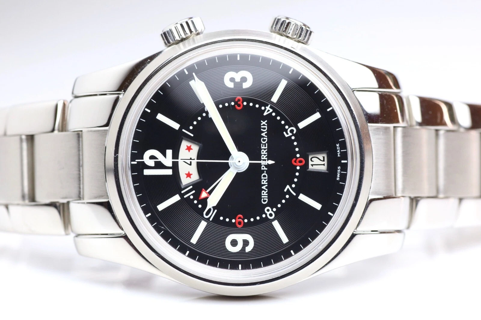Girard Perregaux — Girard Perregaux Traveller II GMT Alarm Automatic Mens Watch, 4935