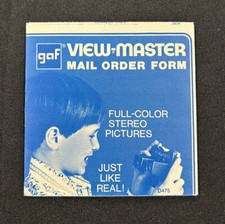 VIEW MASTER Mail Order Form Fold Out Poster Catalog Reel Packets D475 GAF