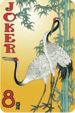 Mah Jongg Jong Mahjong 10 Joker Stickers Cranes - Set #422b ** Free Shipping **