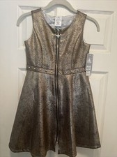 Disney Parks Bounding Princess JASMINE Flare Fancy Dress GIRLS 7/8 Gold New 