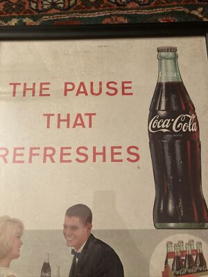 coca cola original vintage cardboard signs Poster Litho