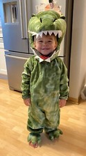 NWT OR PRE-OWNED POTTERY BARN KIDS LIGHT UP GREEN T-REX DINOSAUR COSTUME