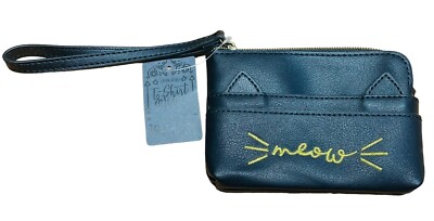 T-Shirt & Jeans Women's Black Cat Wristlet Wallet NWT Credit Card Holder New
