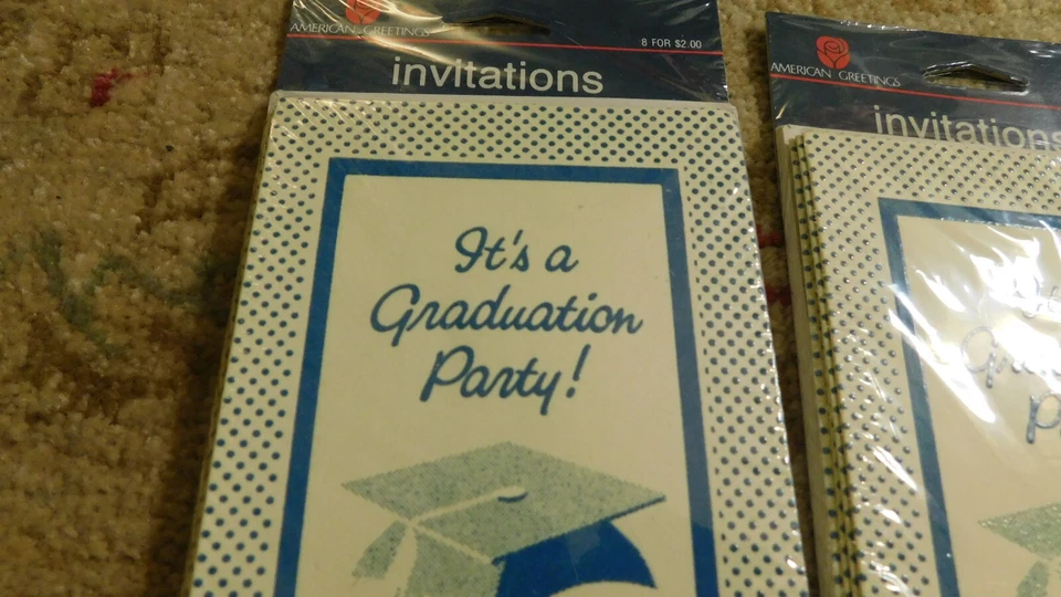 Vtg Lot AMERICAN GREETINGS It's A Graduation INVITATION PARTY CARDS 3 packs of 8 - Image 2 of 3