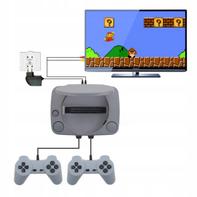 Retro Spielekonsole Classic mit 22 Spiele 2 Fernbedienungen TV Gamepads Kinder