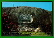 Continental Postcard Georgia's Stone Mountain Park Golden Edition Card