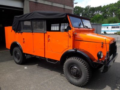 Borgward B2000 Scherenverdeck in Canvas, schwarz