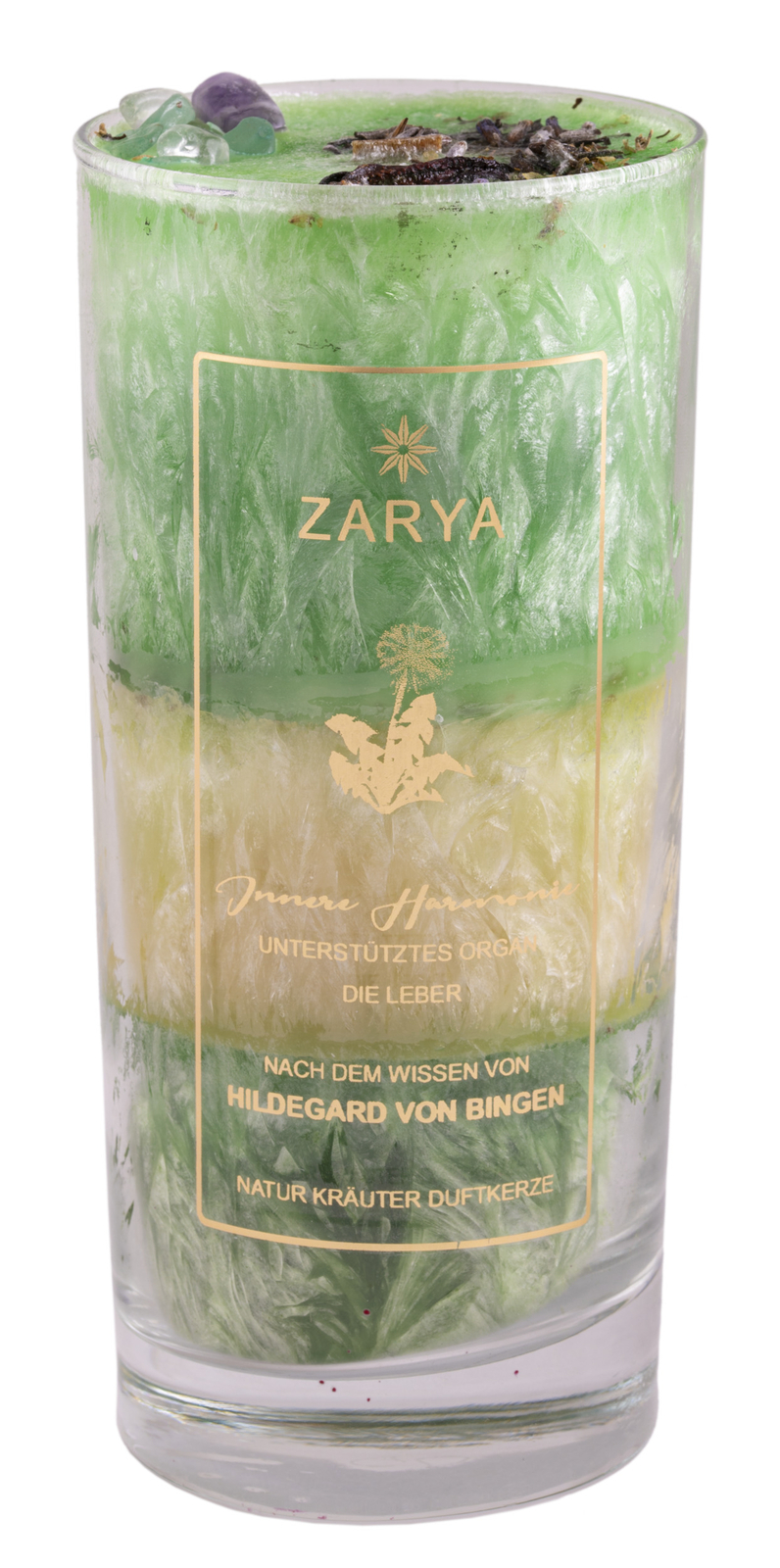 Heilkräuter Duftkerze INNERE HARMONIE Hildegard von Bingen H: 16 cm Aromakerze
