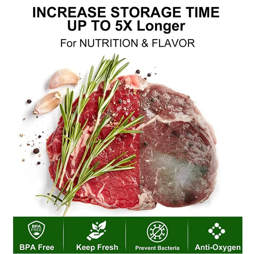 100-1000 Quart Vacuum Sealer Bags 8x12 6x10 Embossed Food Saver Storage Package - Picture 5 of 13