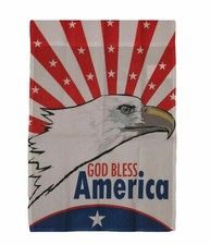 12x18 God Bless America American Eagle Sleeved Garden 12x18 Flag 100D