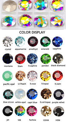 1201 Round 27mm Fancy Stones 2pcs Point Backs Rhinestone Jewelry Crafts Large DI