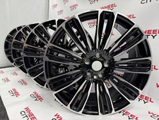 22" inch Range Rover/Land Rover Style Black Polished Alloy Wheels 5x120 9007