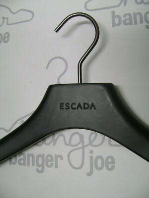 ESCADA BLACK WOOD 15 1/2'' DRESS SHIRT COAT GARMENT HANGERS SET 6
