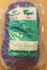 Vintage 1 Skein Purple 100 OLEFIN Yarn PHENTEX Capri in Package, made in Canada