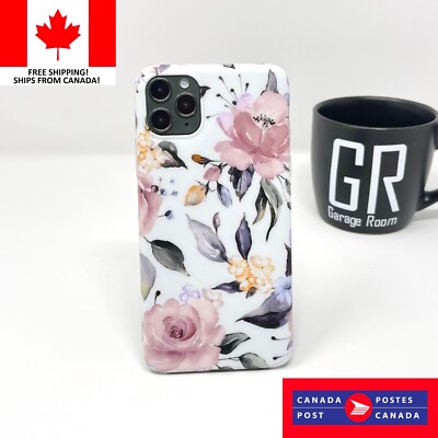 Flower White Case Cover For Apple iPhone Models - Free Shipping From Canada