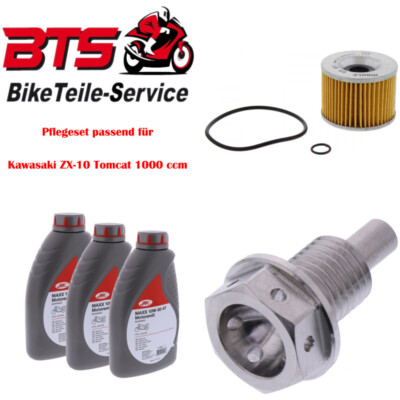 Pflegeset 3L Öl, Filter, Ablassschraube passend für Kawasaki ZX-10 Tomcat 100 41