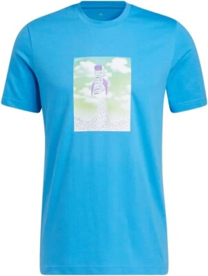 Adidas Boost Rocket Graphic - Camiseta para hombre, azul, talla LT, azul 