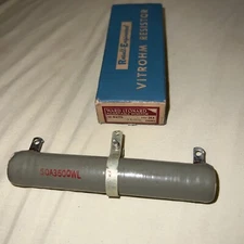 3500 Ohm  50 Watt Adjustable,  Ceramic  Resister By Ward Leonard.
