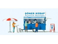 Preiser 10747 Verkaufswagen DöNer Kebab 5 Figuren ZubehöR Exklusivserie H0 Neu